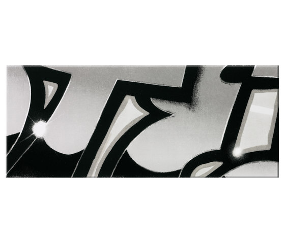 GRAFFITI schwarz-weiß | Keramik Fliesen | steuler|design