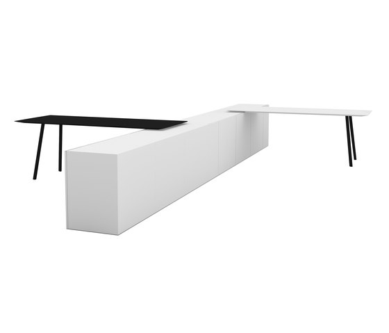 Maarten return table 180x80cm leaned | Escritorios | viccarbe