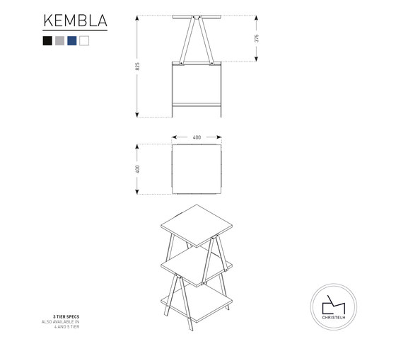 Kembla Shelf 3 Tier | Shelving | ChristelH