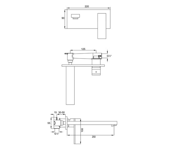 160 1860 Single lever basin mixer | Wash basin taps | Steinberg
