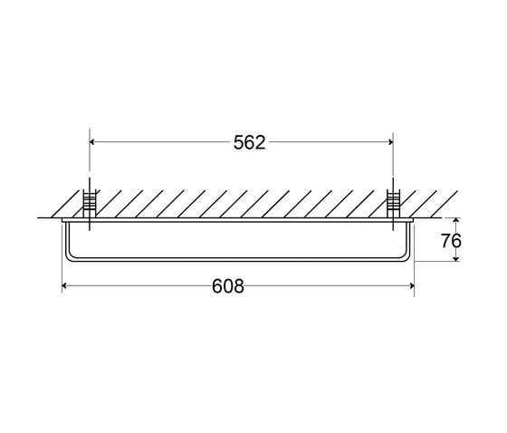 450 2600 Towel bar 562 mm | Towel rails | Steinberg
