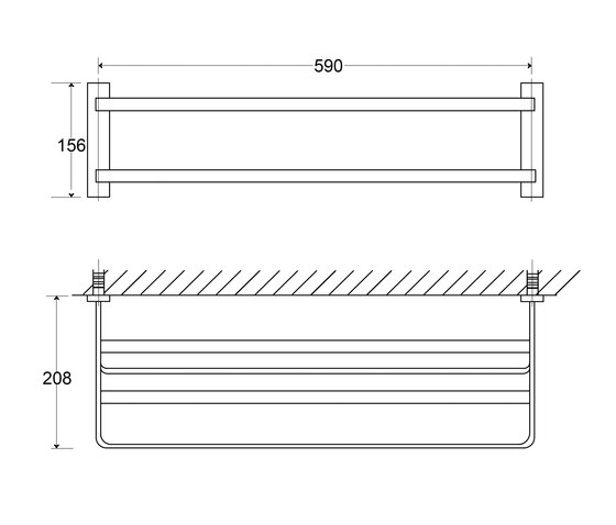450 2750 Towel rack | Towel rails | Steinberg