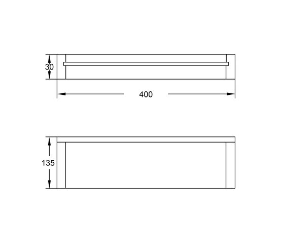 460 2100 Glass shelf with glass | Tablettes / Supports tablettes | Steinberg