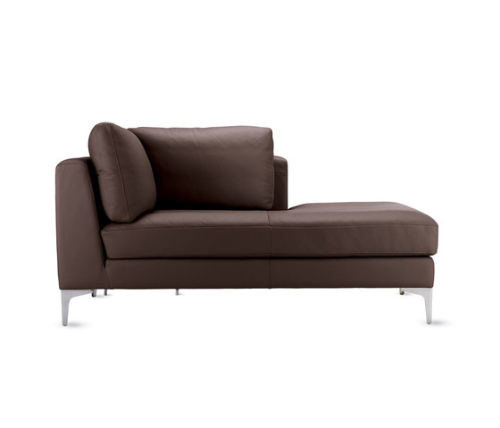 Albert Right-Facing Chaise in Leather | Modular seating elements | Design Within Reach