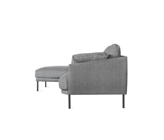 Camber Full Sectional in Fabric, Left, Onyx Legs | Divani | Design Within Reach