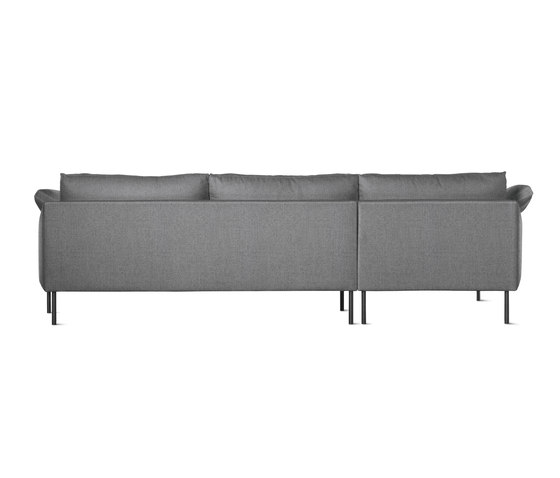Camber Full Sectional in Fabric, Left, Onyx Legs | Divani | Design Within Reach