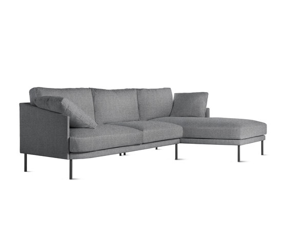 Camber Full Sectional in Fabric, Right, Onyx Legs | Canapés | Design Within Reach