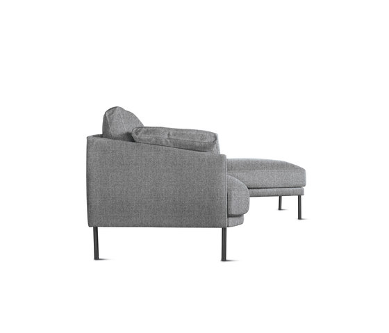 Camber Full Sectional in Fabric, Right, Onyx Legs | Divani | Design Within Reach