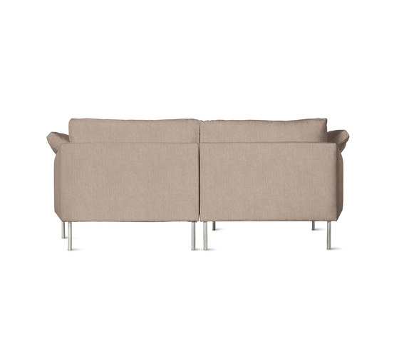Camber Compact Sectional in Fabric, Right, Stainless Legs | Divani | Design Within Reach