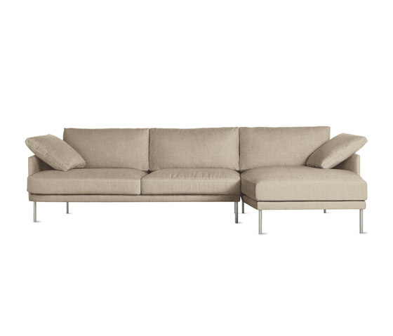 Camber Full Sectional in Fabric, Right, Stainless Legs | Sofas | Design Within Reach