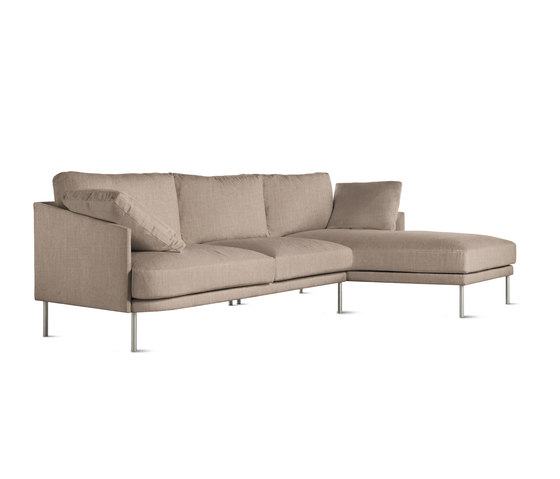 Camber Full Sectional in Fabric, Right, Stainless Legs | Sofas | Design Within Reach