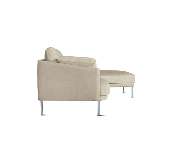 Camber Full Sectional in Fabric, Right, Stainless Legs | Divani | Design Within Reach