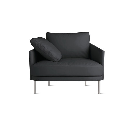 Camber Armchair in Leather, Stainless Legs | Sessel | Design Within Reach
