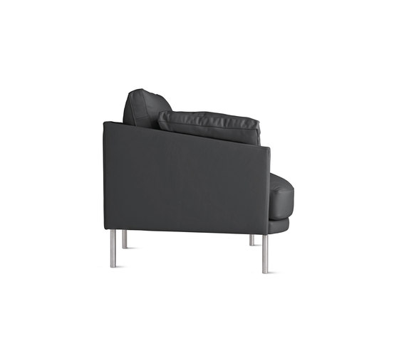 Camber Armchair in Leather, Stainless Legs | Sessel | Design Within Reach