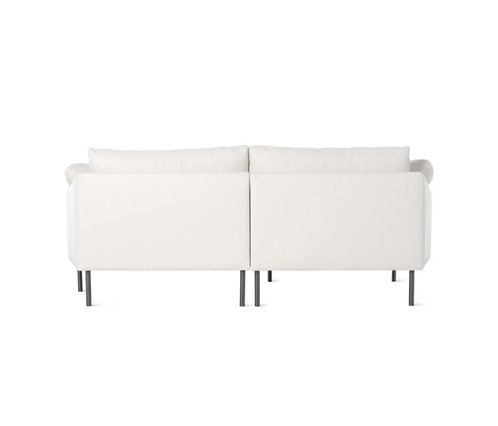 Camber Compact Sectional in Leather, Left, Onyx Legs | Sofas | Design Within Reach