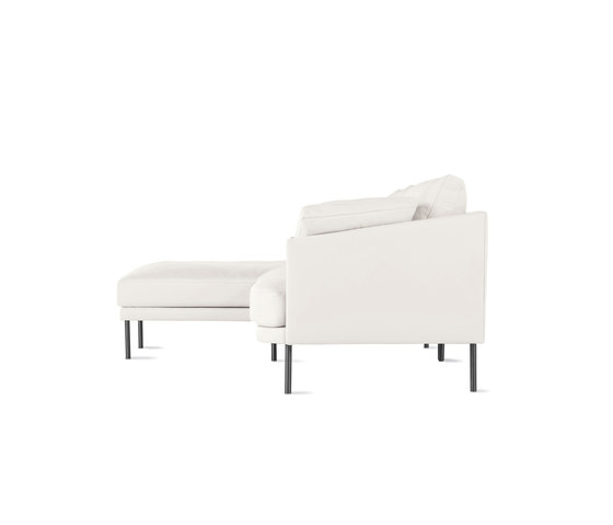 Camber Full Sectional in Leather, Left, Onyx Legs | Divani | Design Within Reach