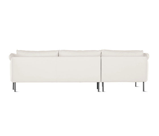 Camber Full Sectional in Leather, Left, Onyx Legs | Sofás | Design Within Reach