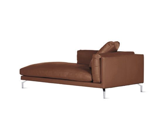 Como Chaise in Leather, Left | Modulare Sitzelemente | Design Within Reach