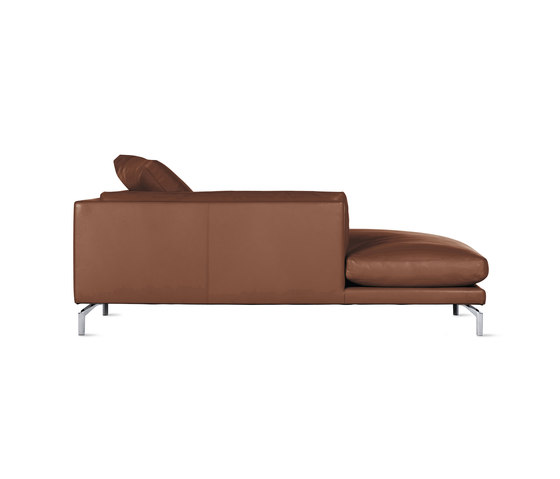 Como Chaise in Leather, Left | Modulare Sitzelemente | Design Within Reach