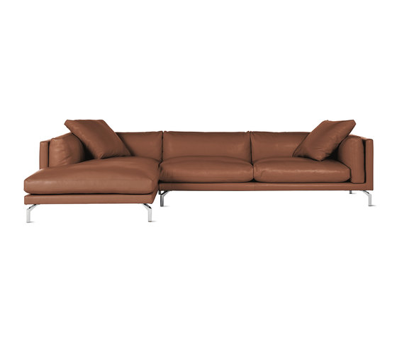 Como Sectional Chaise in Leather, Left | Sofas | Design Within Reach
