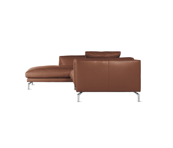 Como Sectional Chaise in Leather, Left | Sofás | Design Within Reach