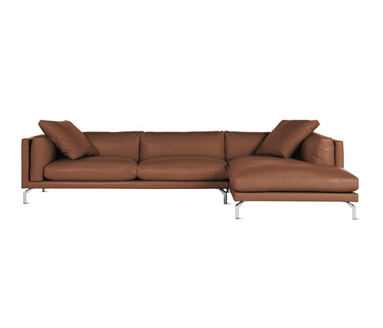 Como Sectional Chaise in Leather, Right | Sofás | Design Within Reach