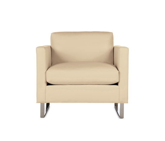Goodland Armchair in Leather, Stainless Legs | Fauteuils | Design Within Reach