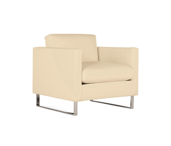 Goodland Armchair in Leather, Stainless Legs | Fauteuils | Design Within Reach