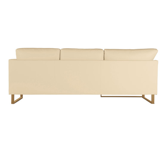 Goodland Small Sectional in Leather, Bronze Legs | Sofás | Design Within Reach