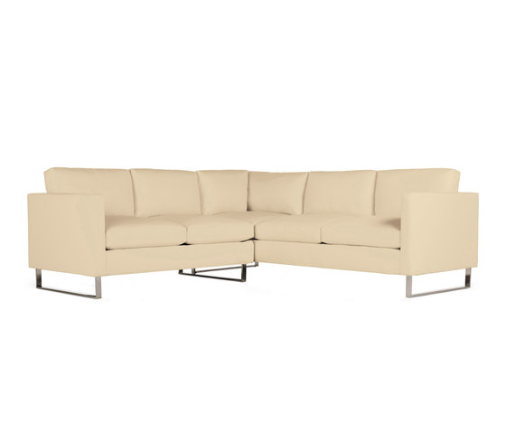 Goodland Small Sectional in Leather, Stainless Legs | Sofás | Design Within Reach