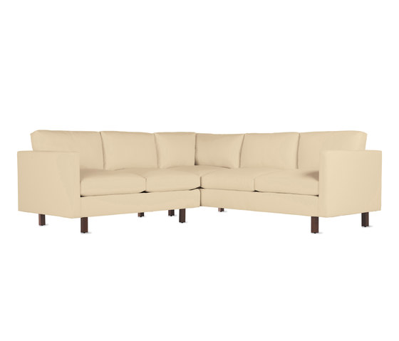 Goodland Small Sectional in Leather, Walnut Legs | Sofás | Design Within Reach