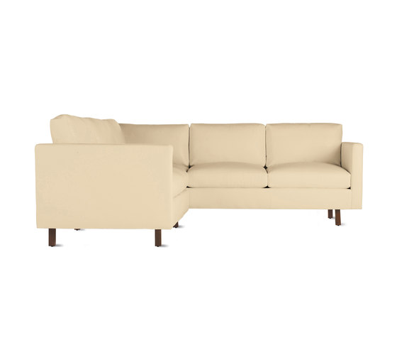 Goodland Small Sectional in Leather, Walnut Legs | Canapés | Design Within Reach