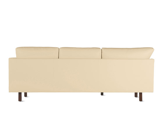 Goodland Small Sectional in Leather, Walnut Legs | Divani | Design Within Reach
