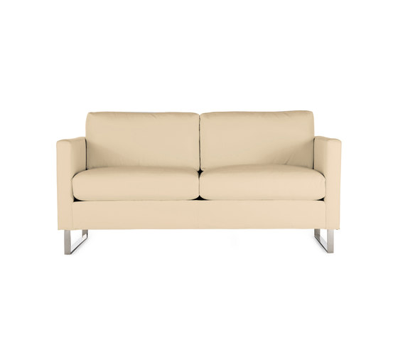 Goodland Two-Seater Sofa in Leather, Stainless Legs | Sofás | Design Within Reach
