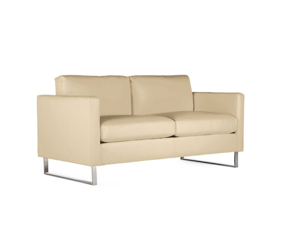 Goodland Two-Seater Sofa in Leather, Stainless Legs | Sofas | Design Within Reach