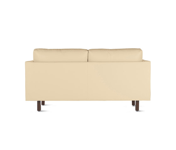Goodland Two-Seater Sofa in Leather, Walnut Legs | Sofas | Design Within Reach