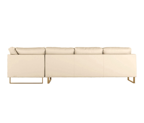 Goodland Large Sectional in Leather, Left, Bronze Legs | Canapés | Design Within Reach