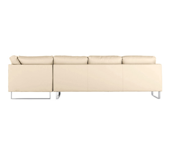 Goodland Large Sectional in Leather, Left, Stainless Legs | Divani | Design Within Reach