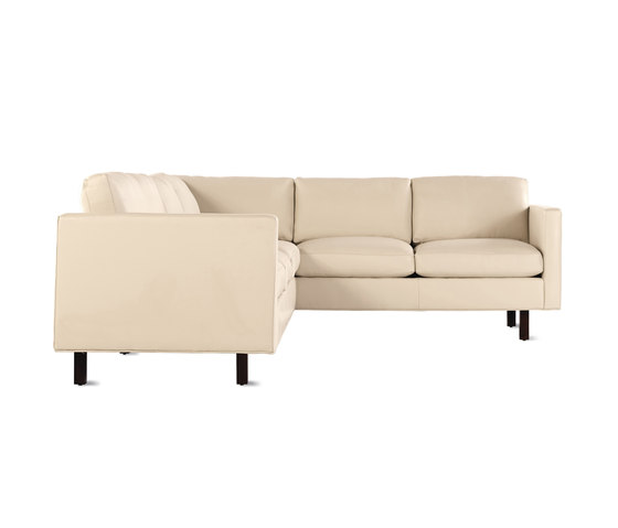 Goodland Large Sectional in Leather, Left, Walnut Legs | Sofas | Design Within Reach