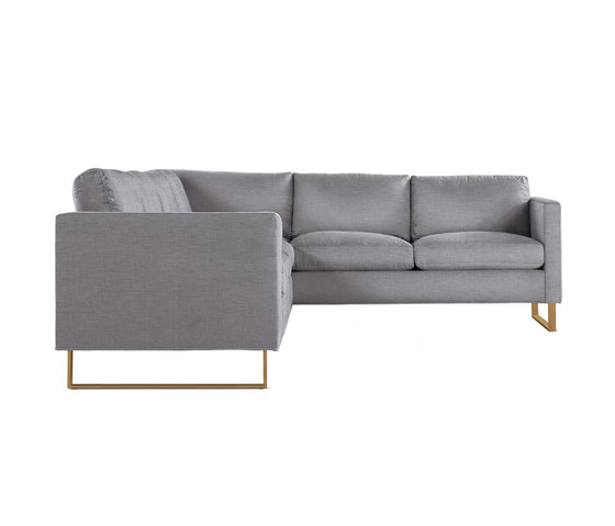 Goodland Large Sectional in Fabric, Left, Bronze Legs | Sofas | Design Within Reach