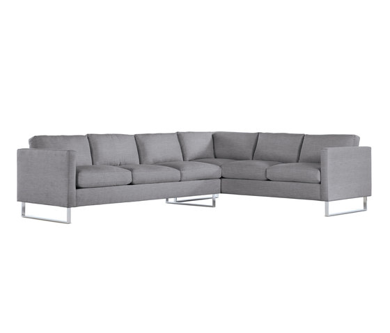 Goodland Large Sectional in Fabric, Left, Stainless Legs | Sofas | Design Within Reach