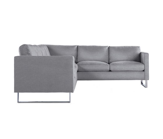 Goodland Large Sectional in Fabric, Left, Stainless Legs | Sofás | Design Within Reach