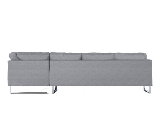 Goodland Large Sectional in Fabric, Left, Stainless Legs | Sofás | Design Within Reach