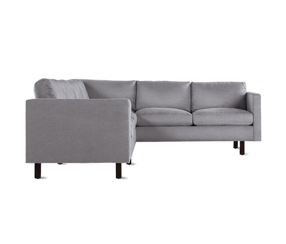 Goodland Large Sectional in Fabric, Left, Walnut Legs | Canapés | Design Within Reach