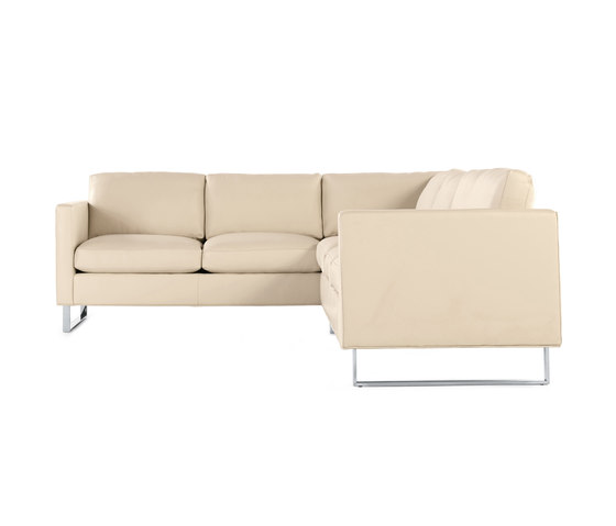 Goodland Large Sectional in Leather, Right, Stainless Legs | Sofás | Design Within Reach