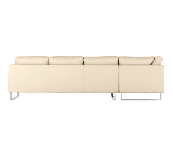 Goodland Large Sectional in Leather, Right, Stainless Legs | Canapés | Design Within Reach