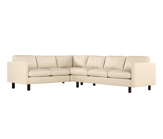 Goodland Large Sectional in Leather, Right, Walnut Legs | Divani | Design Within Reach