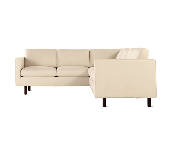 Goodland Large Sectional in Leather, Right, Walnut Legs | Canapés | Design Within Reach