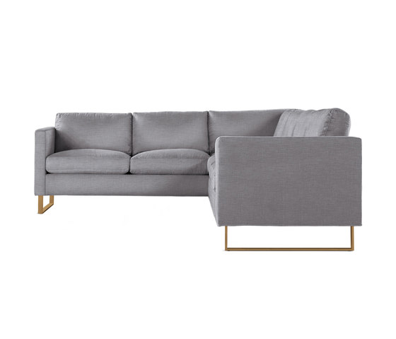 Goodland Large Sectional in Fabric, Right, Bronze Legs | Divani | Design Within Reach