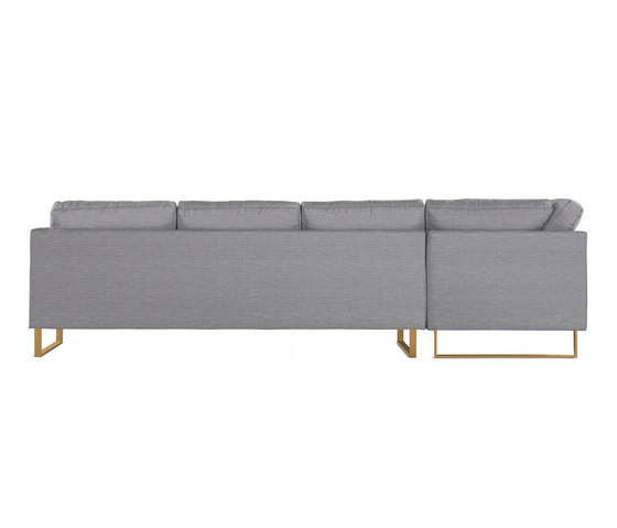Goodland Large Sectional in Fabric, Right, Bronze Legs | Divani | Design Within Reach